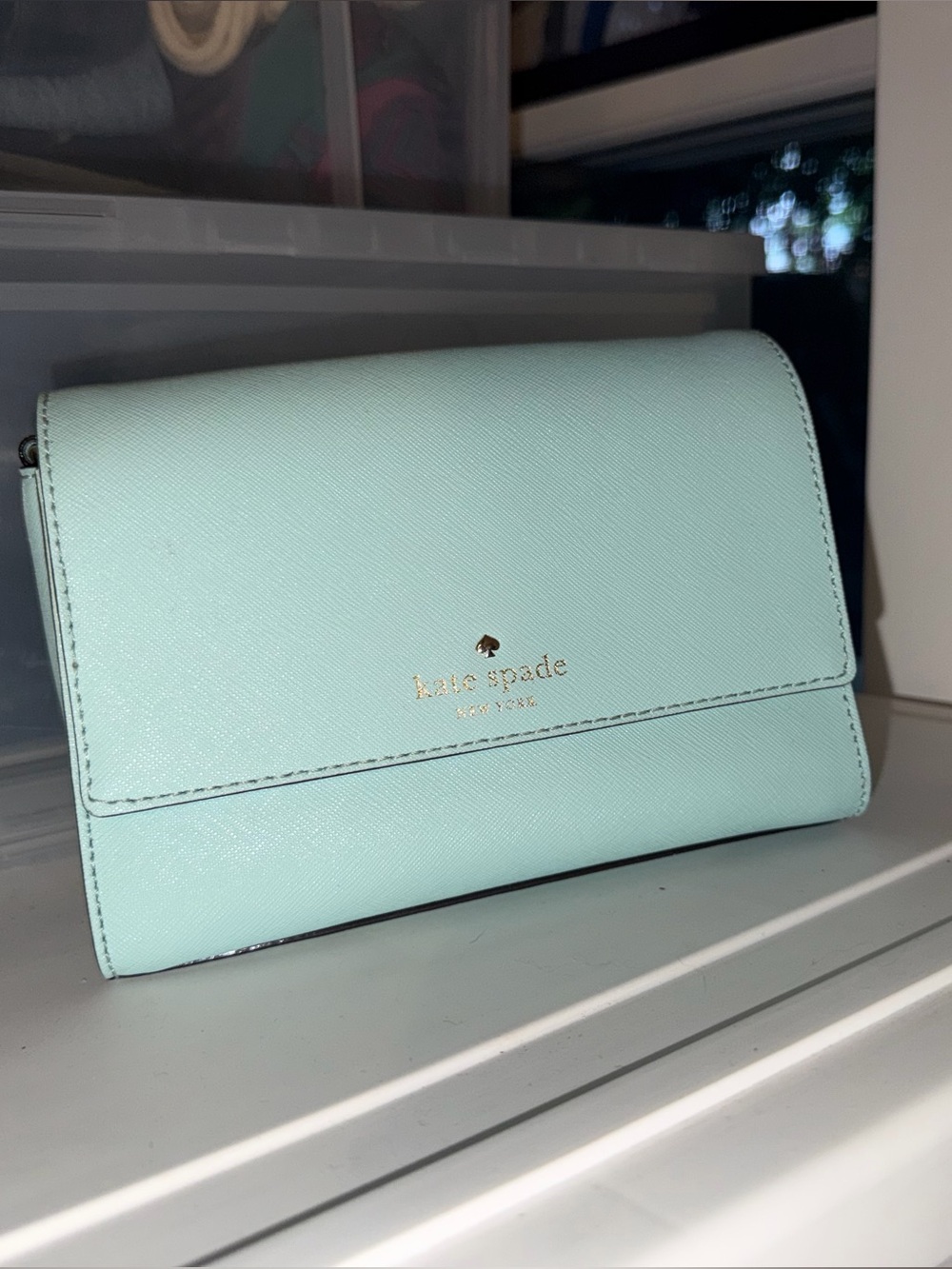 light blue kate spade crossbody purse